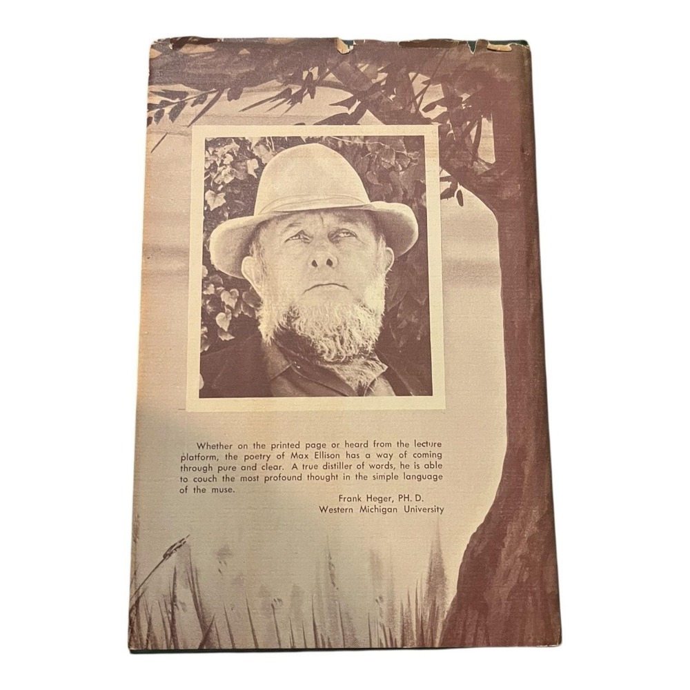 THE UNDERBARK by Max Ellison SIGNED‎ HC/DJ Rural American Poetry 1969 - Picture 9 of 9